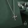 Sterling Silver Tiny Frog Pendant Necklace, thumbnail 4 of 12