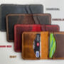 Personalised Leather Card Holder, 3rd Anniversary Gift, thumbnail 4 of 4