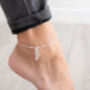 Sterling Silver Angel Wing Ankle Bracelet, thumbnail 1 of 3