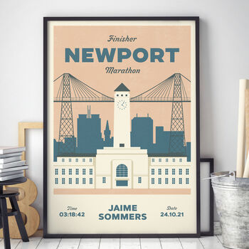Personalised Newport Marathon Print, Unframed, 3 of 6