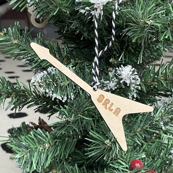 Personalised Guitar Christmas Tree Decoration, 6 of 10