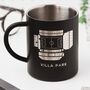 Aston Villa Fc Gift Villa Park Engraved Steel Mug Football Gift, thumbnail 1 of 5