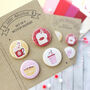 Winter Warmer Winter Drinks Badges, Pack Of Four, thumbnail 3 of 5