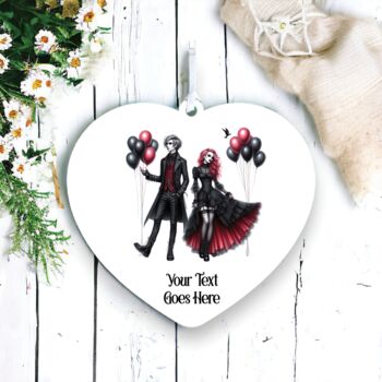 Personalised Gothic Balloon Couple Love Decoration, 2 of 2