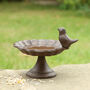 Antique Brown Garden Bird Bath, thumbnail 1 of 8