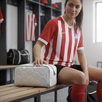 Personalised White Football Wash Bag, 5 of 11