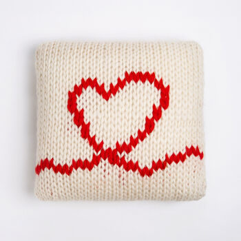 Valentines Blanket And Cushion Cover Easy Knitting Kit, 6 of 10