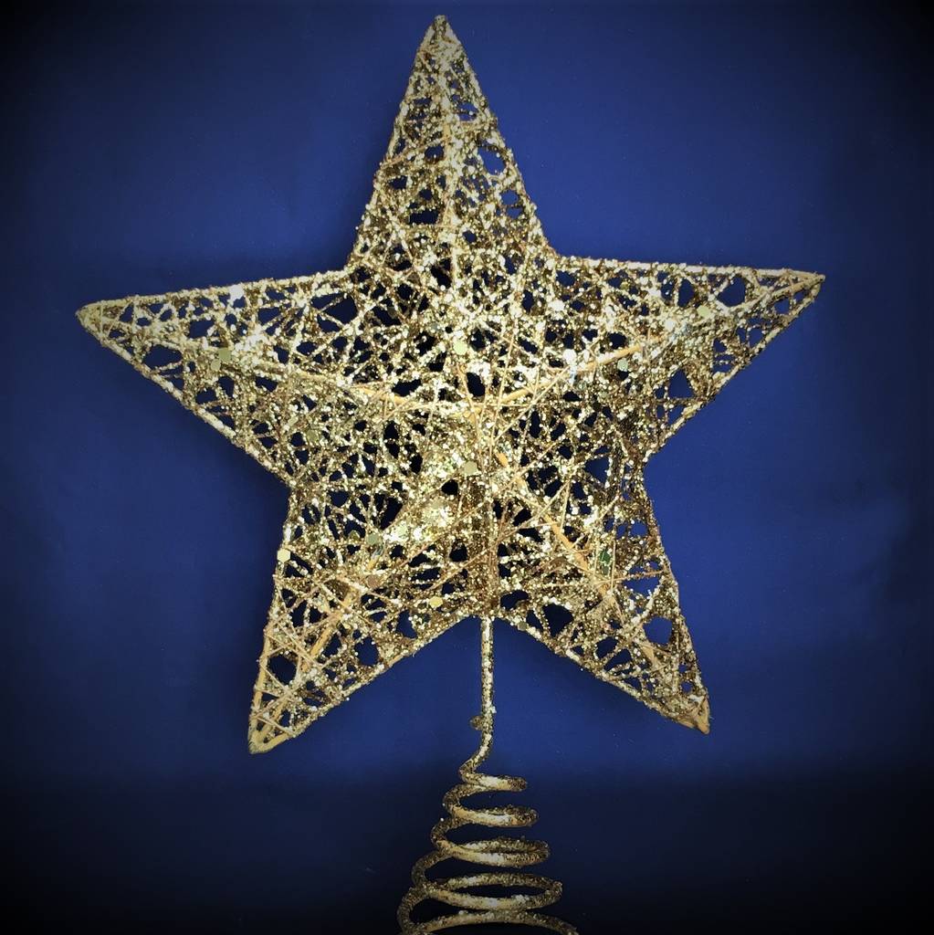 Gold Star Christmas Tree Topper By The Christmas Home