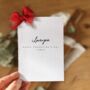I Love You Name Valentine's Day Bow Card For Him Or For Her, thumbnail 2 of 4