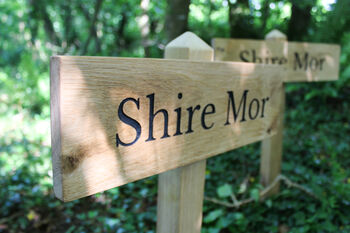 Engraved Oak Sign Post, 4 of 10