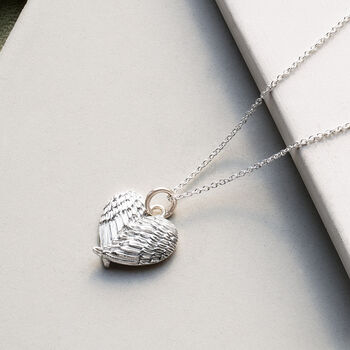 Sterling Silver Angel Wings Necklace, 2 of 10