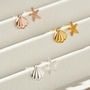 Starfish And Shell Stud Earrings, thumbnail 2 of 10