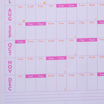 2024 A1 Year Wall Planner | Pinks And Oranges, 5 of 10