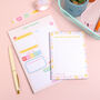 Cute Positive Daily Planner And Memo Notepad Set, thumbnail 2 of 5