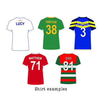 Personalised Family Rugby Shirt Print, 5 of 5