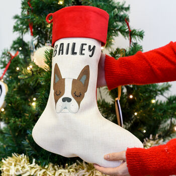 Personalised Cute Dog Christmas Stocking, 9 of 12