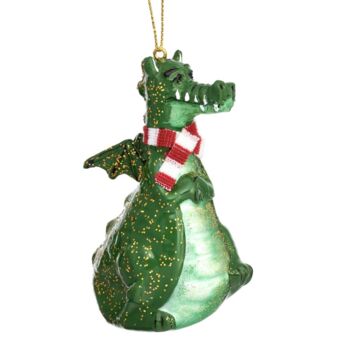 Green Dragon Christmas Tree Decoration, 2 of 2
