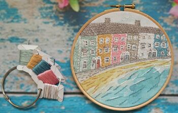 Pastel Cottages Embroidery Kit, 7 of 11