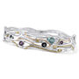 Silver Bangle With Blue Topaz, Iolite And Amethyst, thumbnail 4 of 7