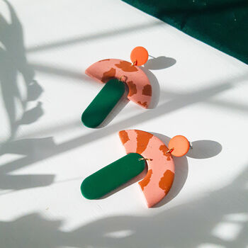 Safari Sunrise | Polymer Clay Statement Earrings, 6 of 8