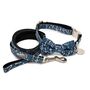 The Salcombe Blue Nautical Dog Collar Bow Tie And Lead Set, thumbnail 7 of 7