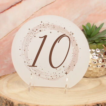 Sparkly Circle Acrylic Wedding Table Sign, 2 of 4