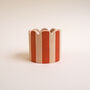 Small Stripy Scalloped Pot Choose Your Colours, thumbnail 8 of 11