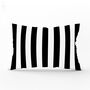 Black And White Striped Cushion, Modern Graphic Abstract Design, thumbnail 5 of 10