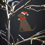 Chocolate Labrador Dog Christmas Tree Decoration, thumbnail 1 of 4
