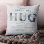 Personalised 'Hug Across The Miles' Winter Cushion, thumbnail 2 of 7