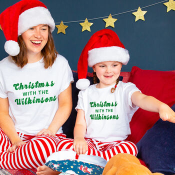 Personalised 'Christmas With The' Kids Pyjamas, 3 of 9