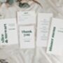 Green Typography Wedding Save The Dates, thumbnail 4 of 4