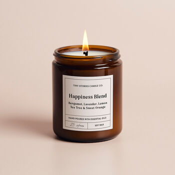 Happiness Essential Oil Aromatherapy Soy Wax Candle, 2 of 5