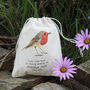 Personalised Robin Memorial Gift Bag With Seeds, thumbnail 1 of 3