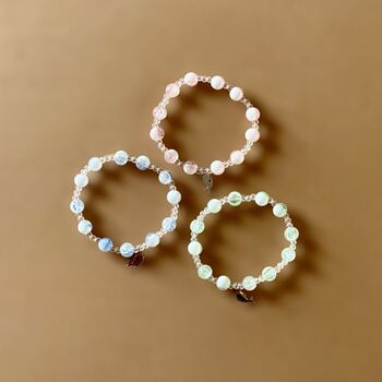 Pastel Beaded Bracelet With A Dolphin Charm, 2 of 3