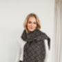 Winter Scarf Woven Black, thumbnail 5 of 5