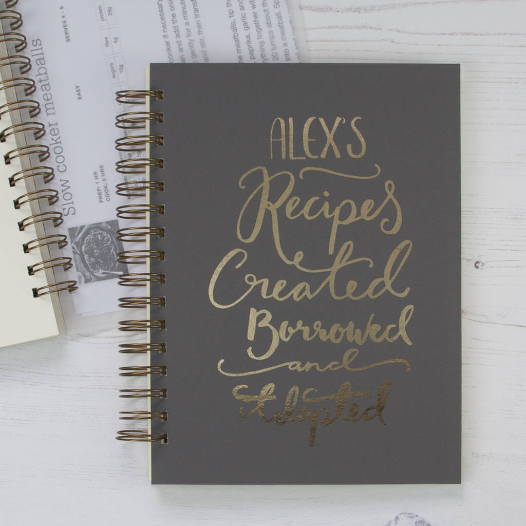 personalised recipe book by & so they made | notonthehighstreet.com