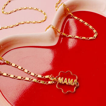 Bloomin' Best Mum Gold Plated Mama Necklace, 2 of 6