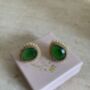 Green Gold Pearl Stud Earrings, thumbnail 5 of 5