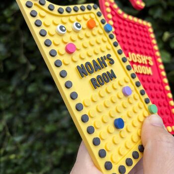Personalised Lego Compatible Door Hanger, 4 of 6