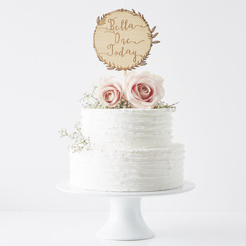 Personalised Engraved Wreath Cake Topper, 2 of 8