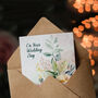 Elegant Flower Bouquet Floral Watercolour Wedding Card, thumbnail 3 of 6