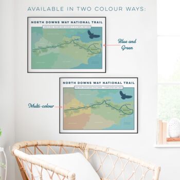 Personalised North Downs Way Map Print, 7 of 10
