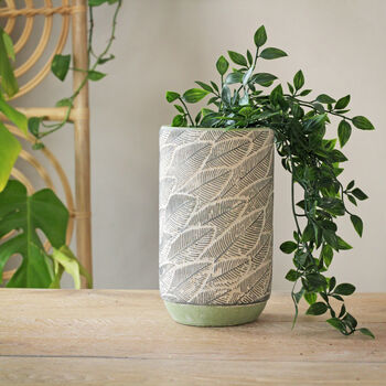 Terracotta 'Leaf' Planters And Vase, 4 of 7