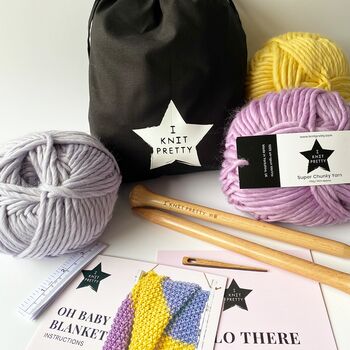 'Oh Baby' Blanket Easy Knitting Kit, 5 of 7