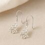 Sterling Silver Christmas Tree Earrings, thumbnail 2 of 7