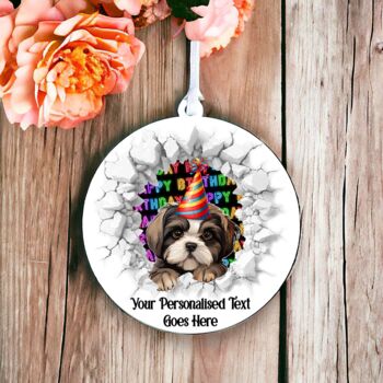 Personalised Shih Tzu Birthday Break Through, 6 of 8