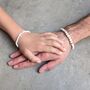 White Howlite 'Daddy And Me' Bracelet Set, thumbnail 1 of 3