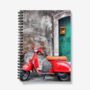 A5 Spiral Notebook Featuring Italian Red Scooter, thumbnail 1 of 2