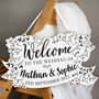 Personalised Wedding Wooden Hanging Sign, thumbnail 2 of 8